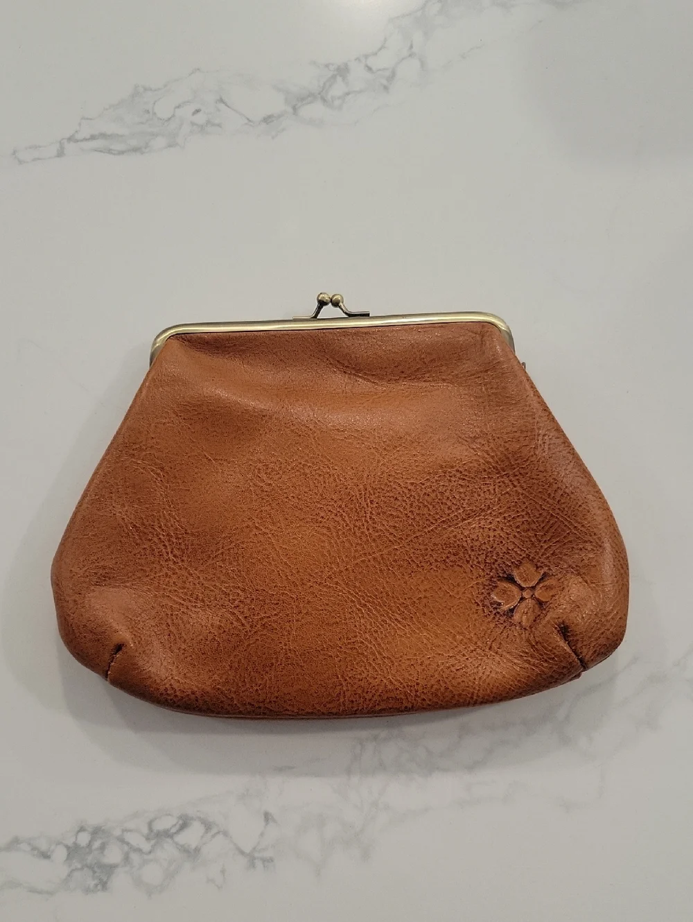 Patricia Nash Leather Tooled Floral Coin Purse - Tan